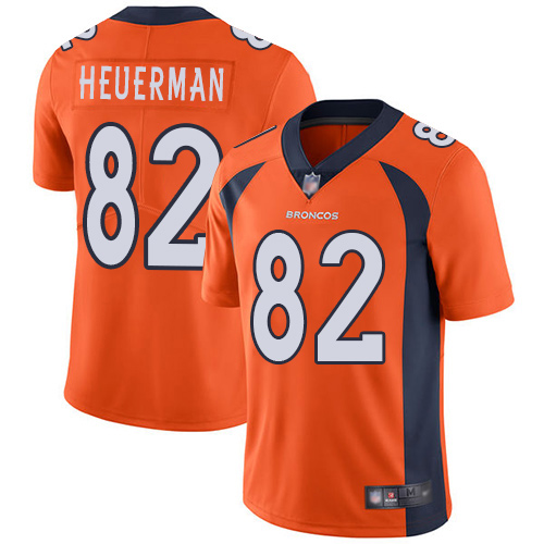 Men Denver Broncos #82 Jeff Heuerman Orange Team Color Vapor Untouchable Limited Player Football NFL Jersey